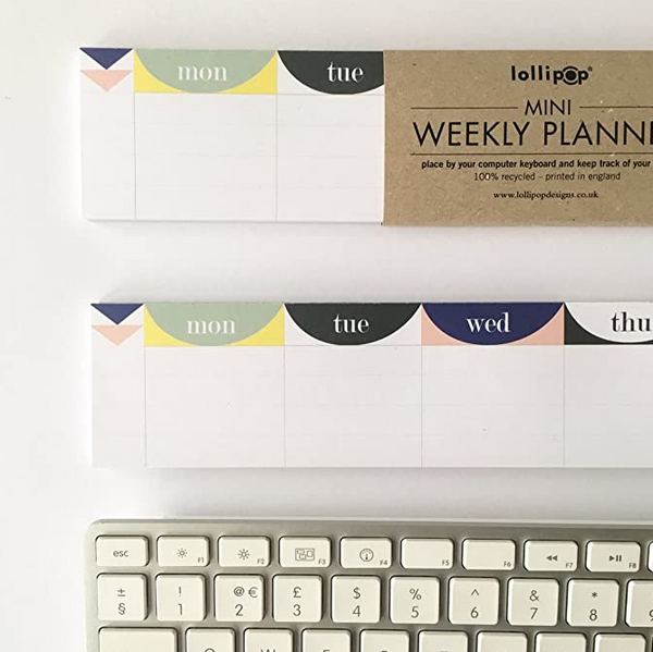 Mini Keyboard Weekly Planner - Pastel Colours