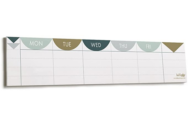 Mini Keyboard Weekly Planner Pad - Gold Design