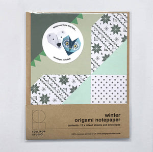 Origami Notes Set - Festive Winter